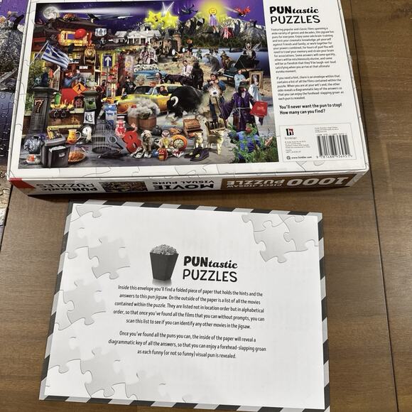 Hinkler Puzzle 100 Movie Visual Puns 1000 Piece Jigsaw Puzzle Infinity Fun - Picture 9 of 10